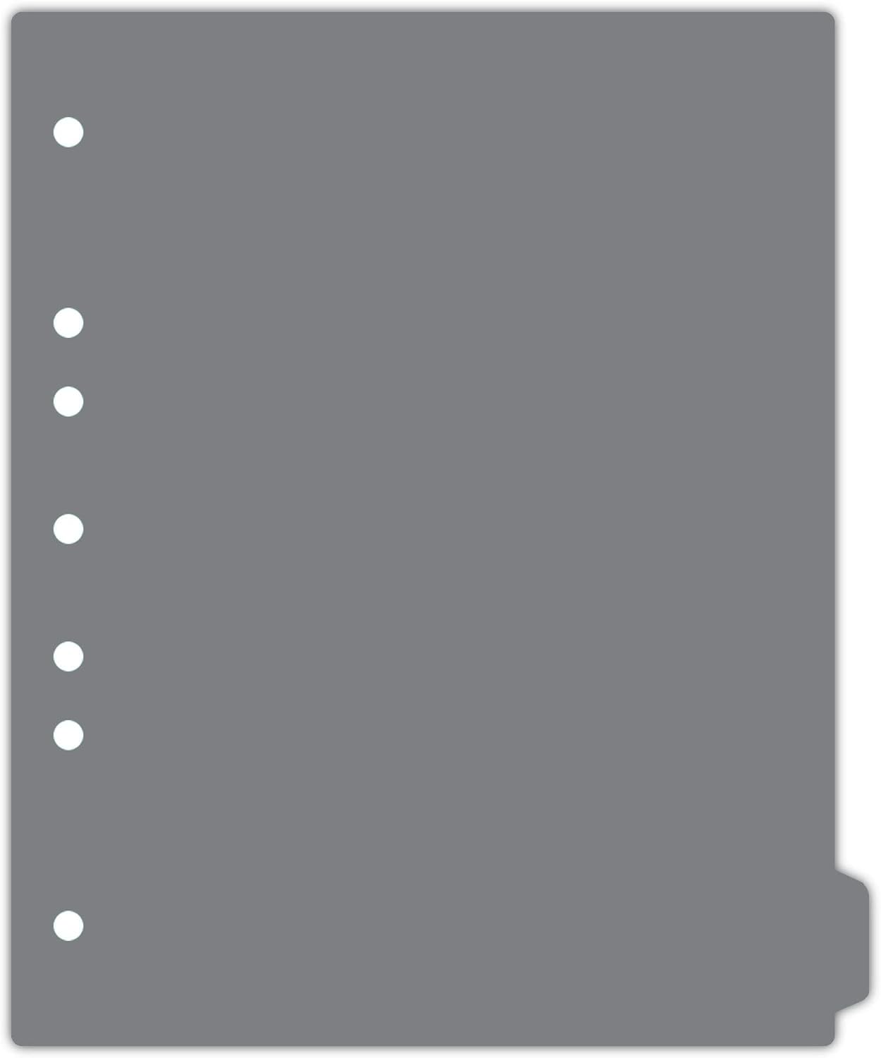 Carstens - Heavy Duty Plastic Ring Binder Dividers, Side Tab, 1/9 Cut, Tab 9 Position, US Letter, Gray, Pack of 10, (2618-09) - Ideal Medical Chart Dividers or Index Tabs for 3 Ring Binders