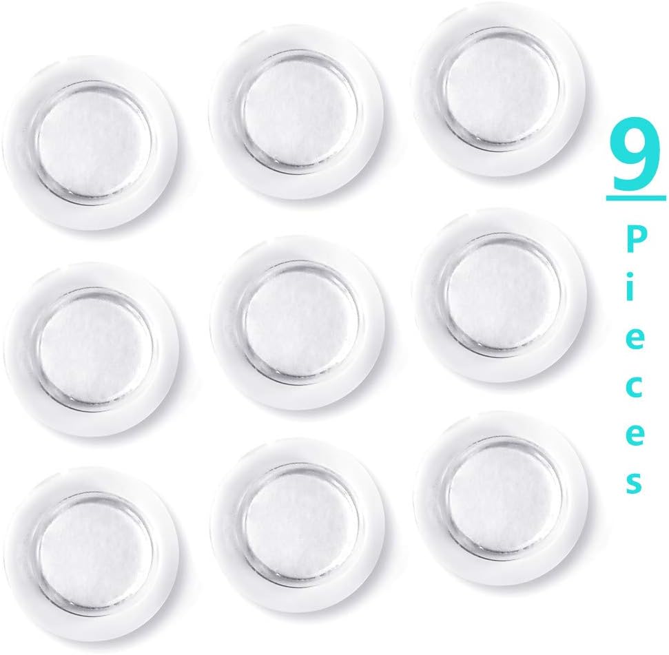 Magnets for Glass Whiteboard, Dry Erase Board, Bulletin Board, Refrigerator-Rare Earth Neodymium Magnet, Clear (9 Pack)
