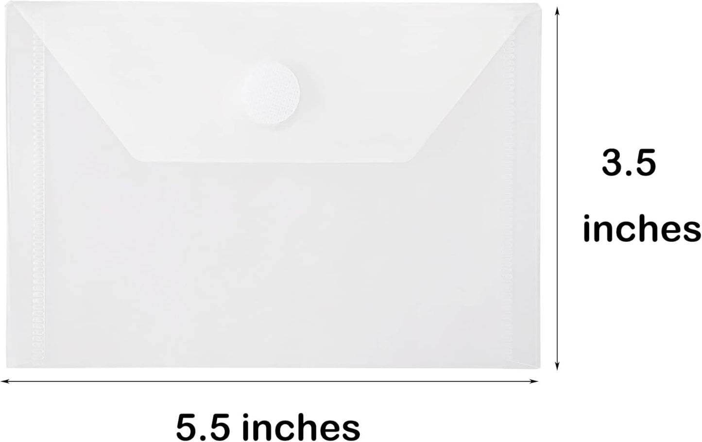 3x5 Plastic Envelopes Hook Loop Closure Coupon Receipt Storage Holder 10 Pack (10 pack)