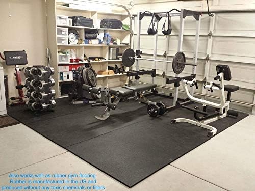 American Floor Mats - Heavy Duty Stall Tiles - Stable/Horse Tiles - Thick, Durable Rubber Flooring Solid Black 1 Corner Tile 3/4" Thick