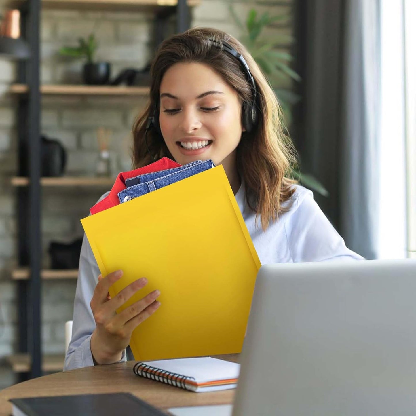 packbabol Kraft bubble mailers 10.5x15 Inch 50 Pack,Self-Sealing Paper Envelopes for Packaging,Strong Adhesion Envelope Mailers, Waterproof Cushioned Padded Shipping Bags Yellow #5 - Lumora Desk