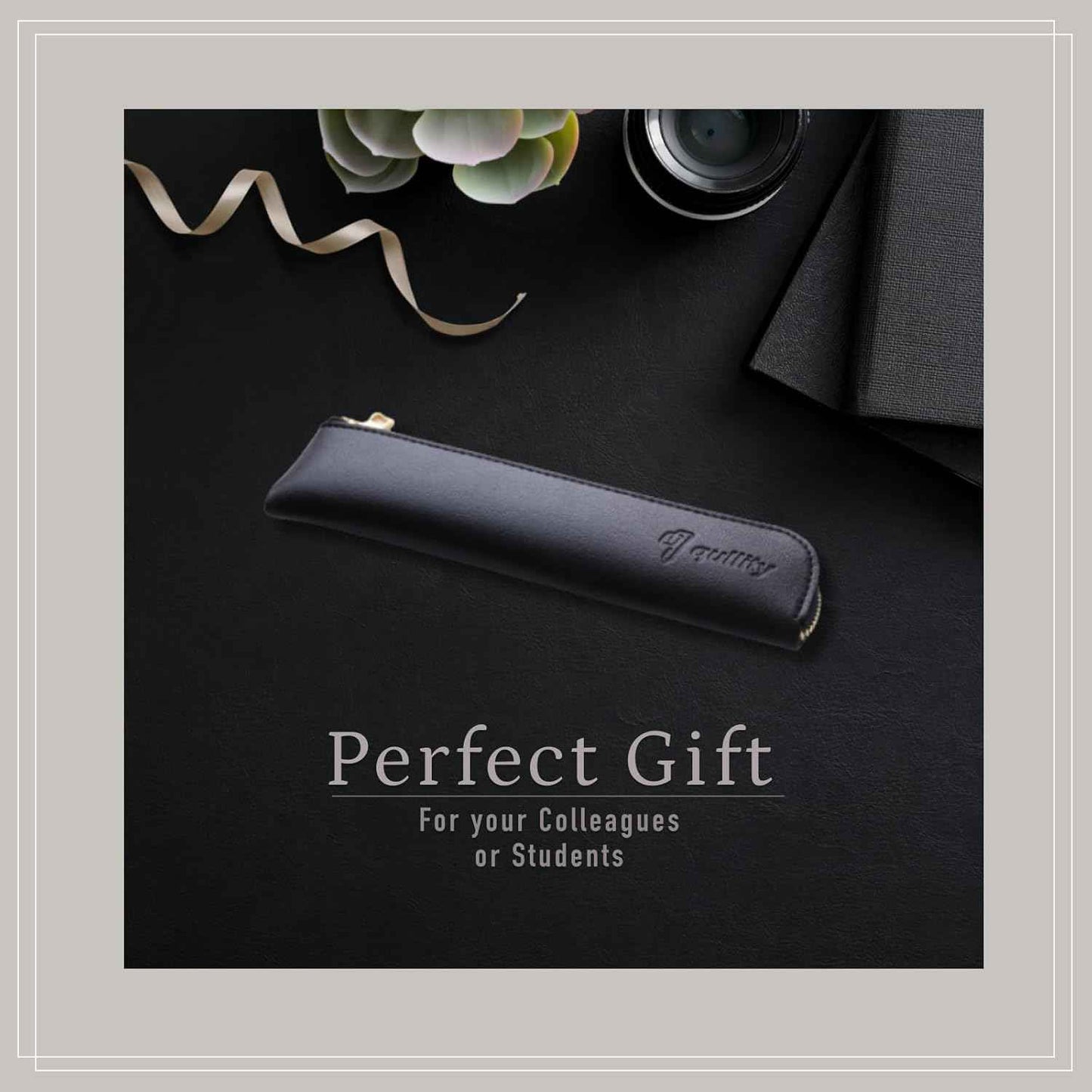 Graph 1000 for Pro Mechanical Drafting Pencil + Ain HB/B/2B leads, original Black slim pen case (0.5)