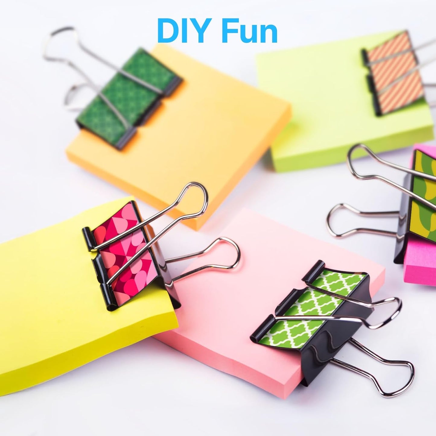 OWLKELA 1.6 Inch (50 Pack) Large Binder Clips, Black Paper Clamps for Office, School, and Home Supplies