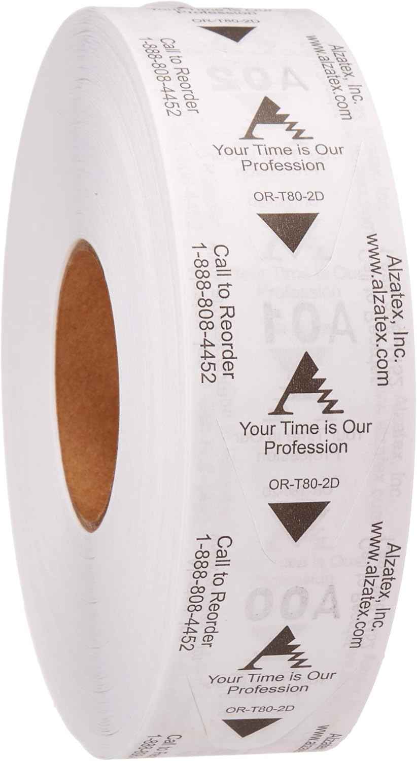 5-Pack Two-Digit Turn-O-Matic T80 White Take-a-Number Tickets for D80 Ticket Dispenser