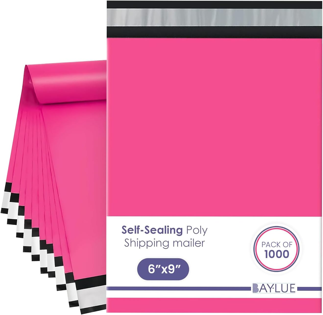 Hot Pink Small Poly Mailers 6x9 Inch | Strong Adhesive Self-Seal Mailing Bags | Tamper, Tear, Water Resistant Shipping Envelopes | Thick Strong Material Poly Bags Clothing Bags | 1000 Pcs Bulk - Lumora Desk