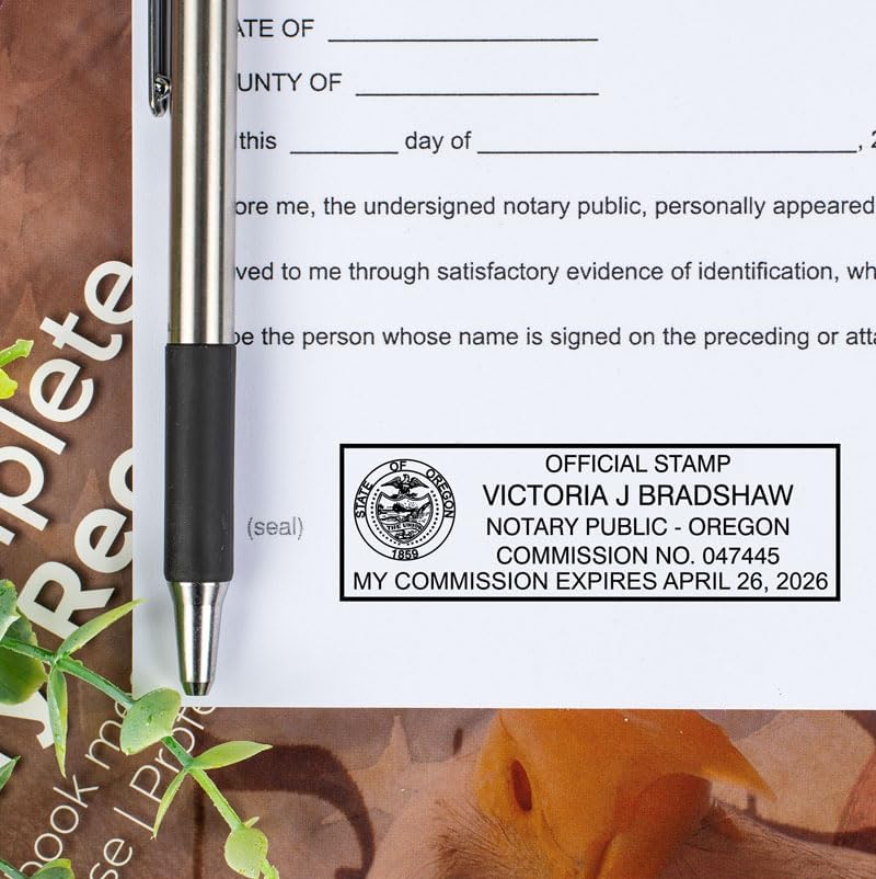 Illinois Rectangular Notary Stamp | Official State Notary Stamp | Official Seals | Meets State Specifications (Illinois, Rectangular Stamp)