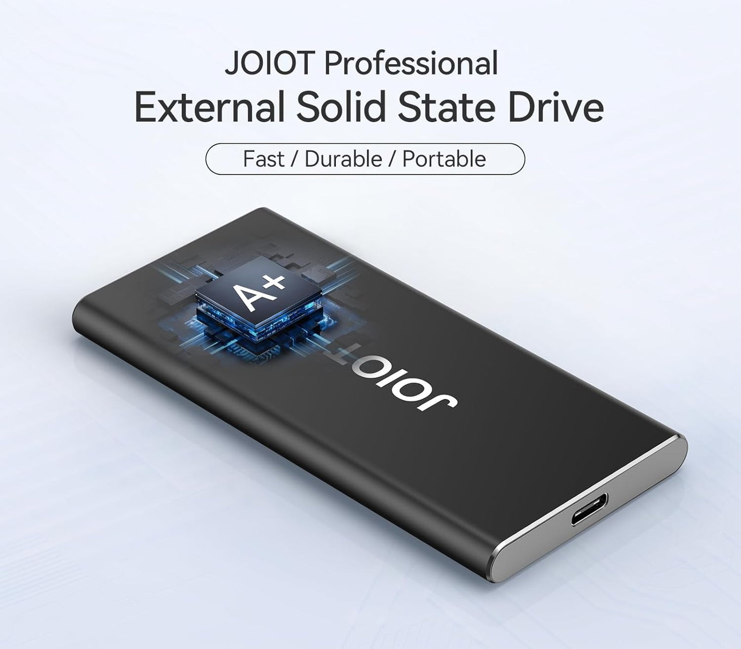 512G Portable SSD Up to 2000MB/s USB-C USB 3.2 Gen 2x2 External SSD with Protective Case Shockproof Type-C External Solid State Drive