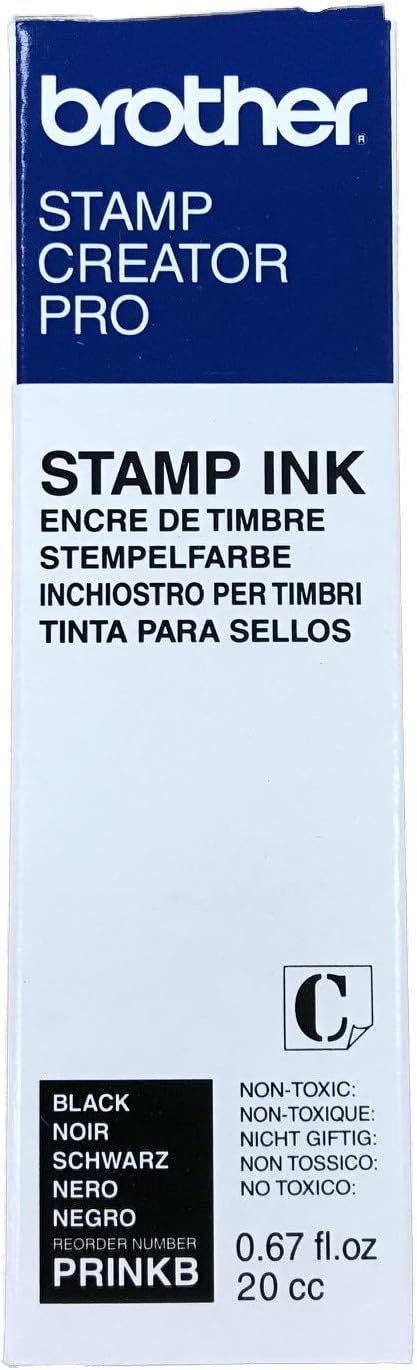 6/Pack Stamp Creator Rubber Stamp Ink Refill (Black) for Brother SC2000 StampCreator
