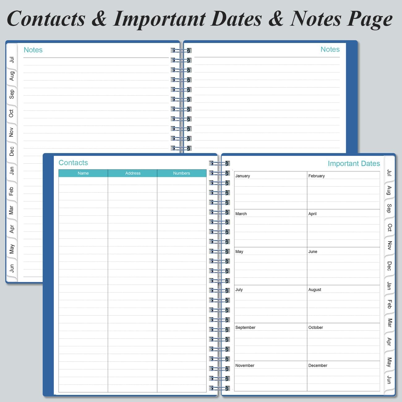 2025-2026 Appointment Book & Planner - A5 Daily Hourly Planner from July 2025 - June 2026, Weekly Appointment Book with 30-Minute Interval, Medium 6.4" x 8.5", Blue