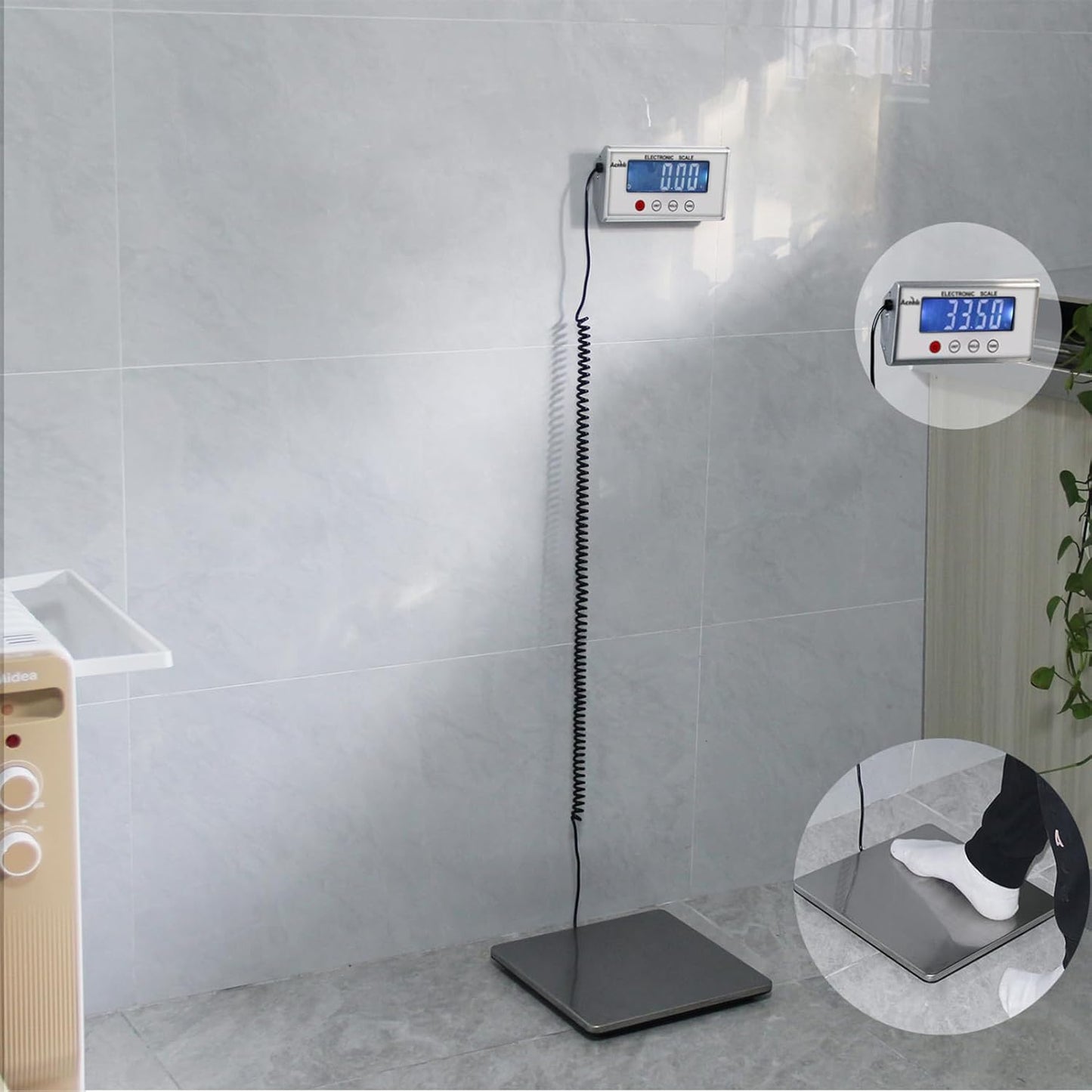 Digital Shipping Scales 440 pounds, Stainless Steel Heavy Duty Postal Scale for Warehouses, Homes, Offices, and Courier Companies, Including Product Manuals and adapters - Lumora Desk