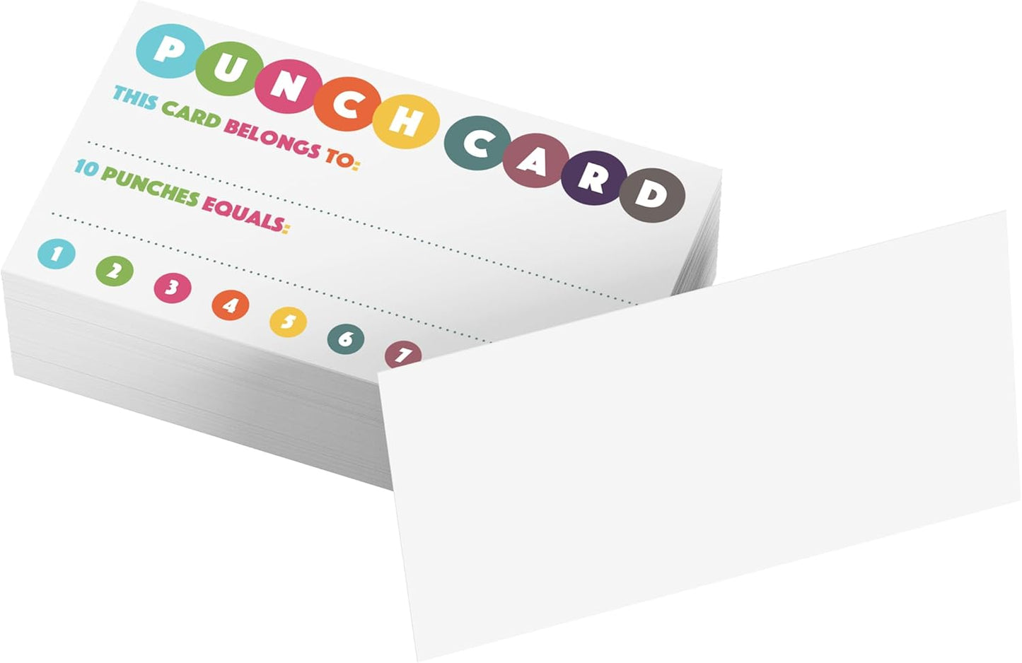 500-Pack Extra-Thick Cardstock Punch Cards - 2 x3.5 inches - Classroom, Home, School, Business Loyalty - Motivate, Reward, and Track Progress