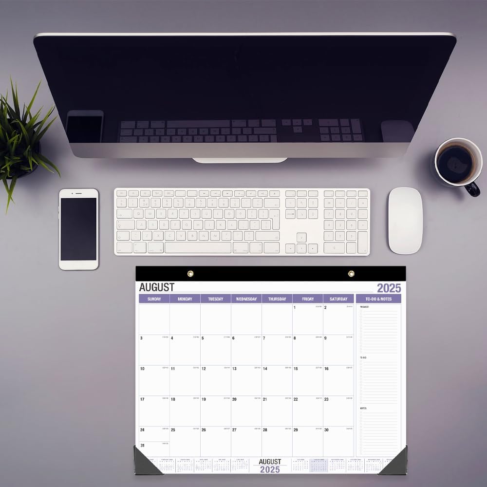 Large Desk Calendar 2025-2026, Runs from August 2025 to December 2026, 22" x 17" Desk Calendars with to-do List, 17 Months Calendar 2025, Extra Large Desk Calendar for Home or Office