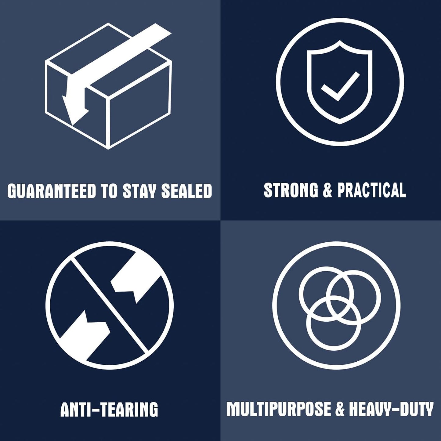 PANDRI Packing Tape, 36 Rolls Heavy Duty Clear Packaging Tape for Shipping Packaging Moving Sealing, 2 inches Wide, 65 Yards Per Roll, Total 2340 Yards