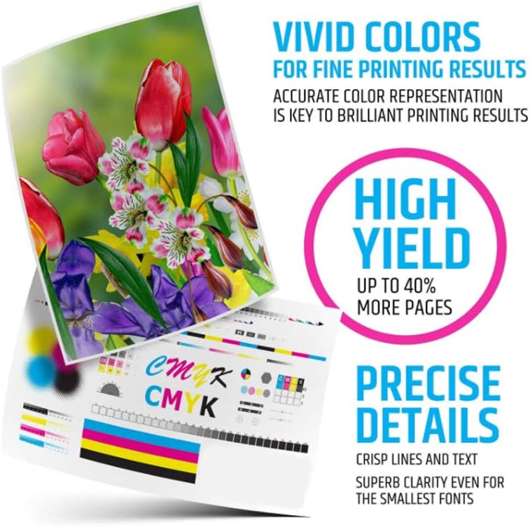JUSTCOLOR Compatible PGI-2200XL 2200 XL Pigment Ink Cartridges Work with Maxify MB5020 MB5320 MB5120 iB4120 and iB4020 Printers (2 Pigment Black, 1 Cyan, 1 Magenta, 1 Yellow) 5 Pack