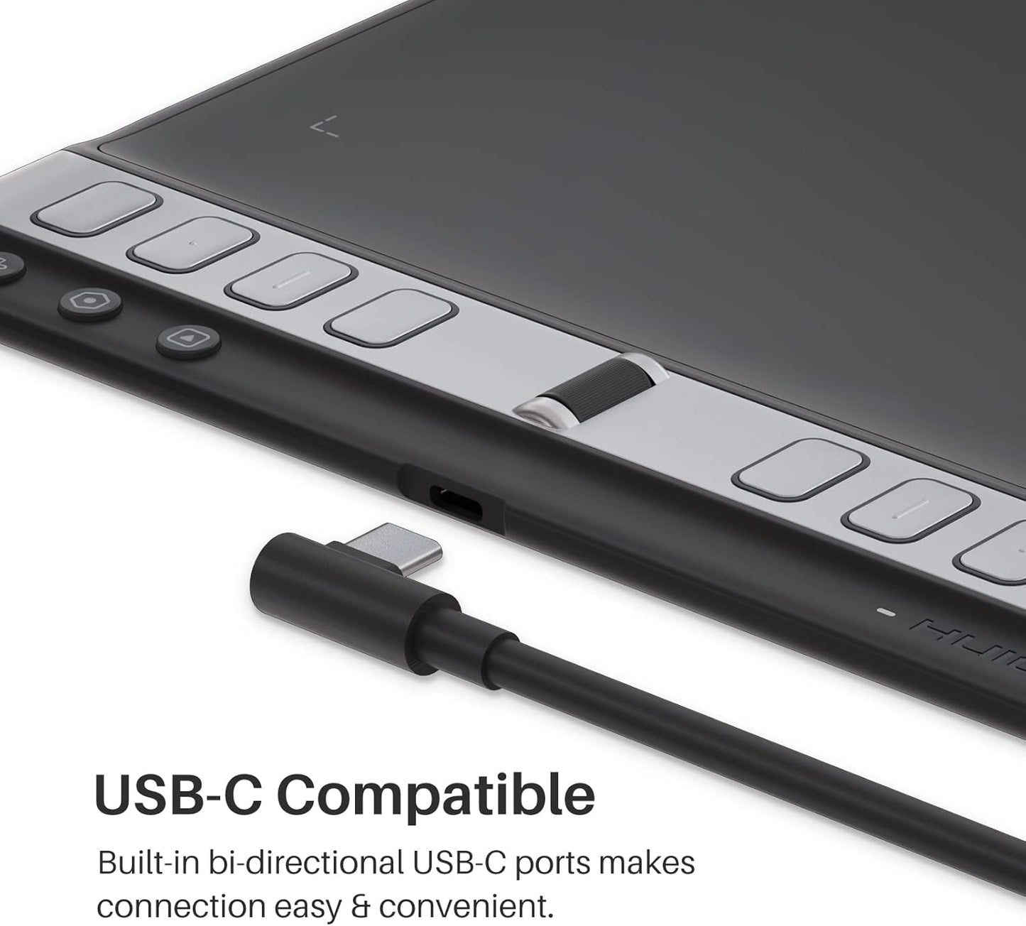 2023 HUION Inspiroy 2 Large Drawing Tablet, 10x6inch Art Tablet with Scroll Wheel 3-Set 8 Customized Keys Battery-Free Stylus, Graphics Tablet for Drawing, Design, Work with Mac, PC & Mobile, Black