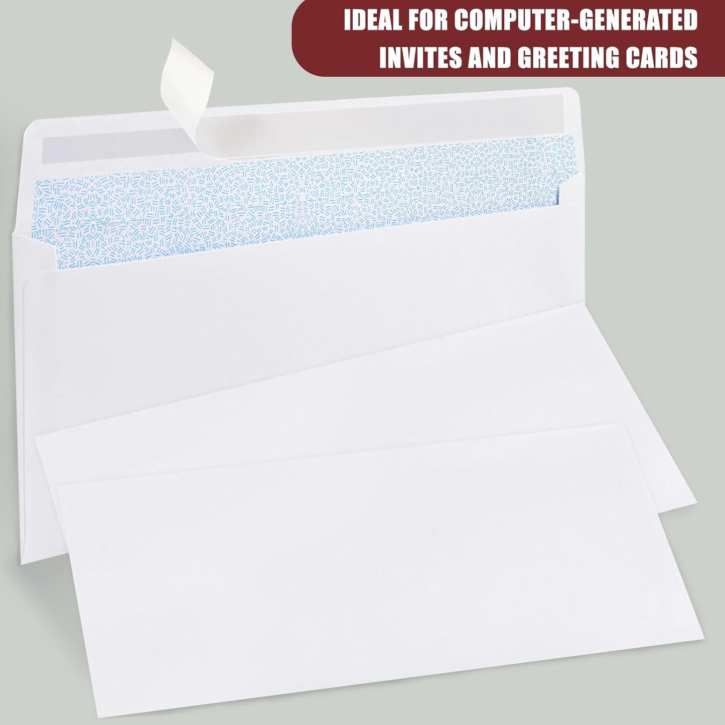Joyberg 72 Packs #10 Envelopes, Business Envelopes, Envelopes Self Seal, Security Envelopes, Peel and Seal Closure, Size 4-1/8 X 9-1/2 Inches, White, 26LB - Lumora Desk