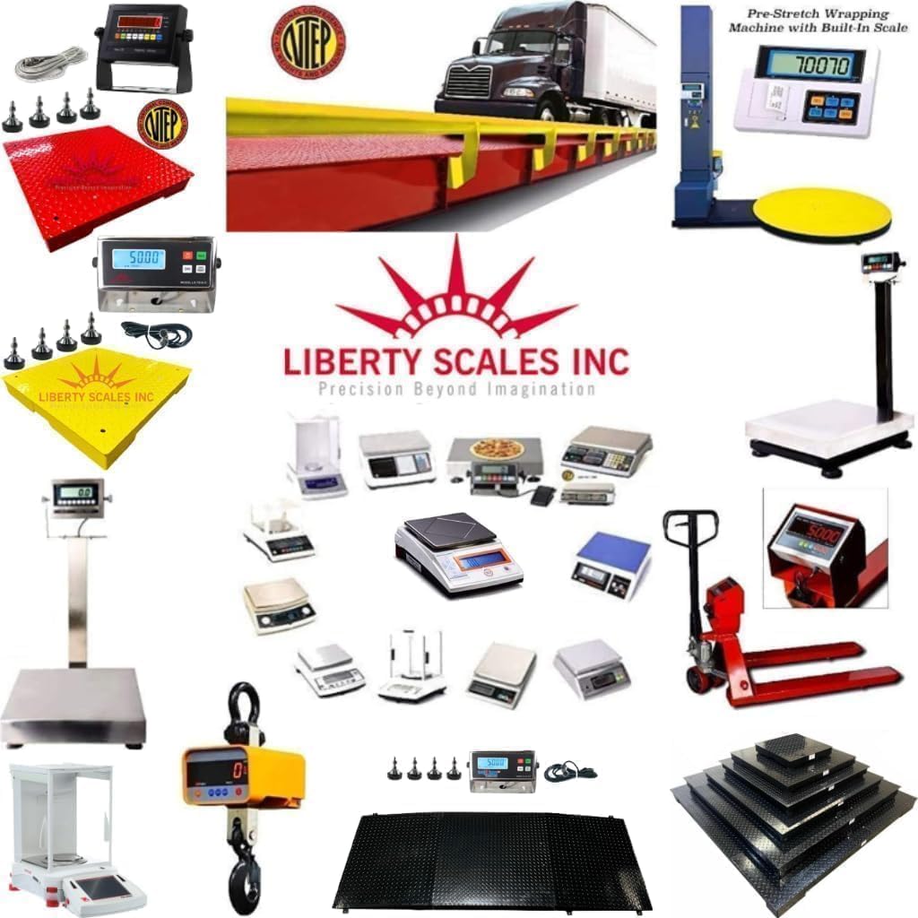 Liberty LS-800-4X5 NTEP Certified (Legal for Trade) Industrial Floor Scale | 48" x 60" | Capacity of 5,000 lbs x 1 lb + Blue