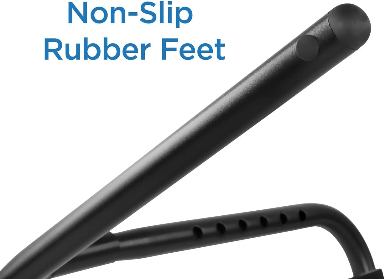 Mount-It! Height Adjustable Foot Rest for Standing and Sitting, Freestanding Under The Desk Footrest with Handle and Six Height Settings, Anti-Slip Padded Surface,Black