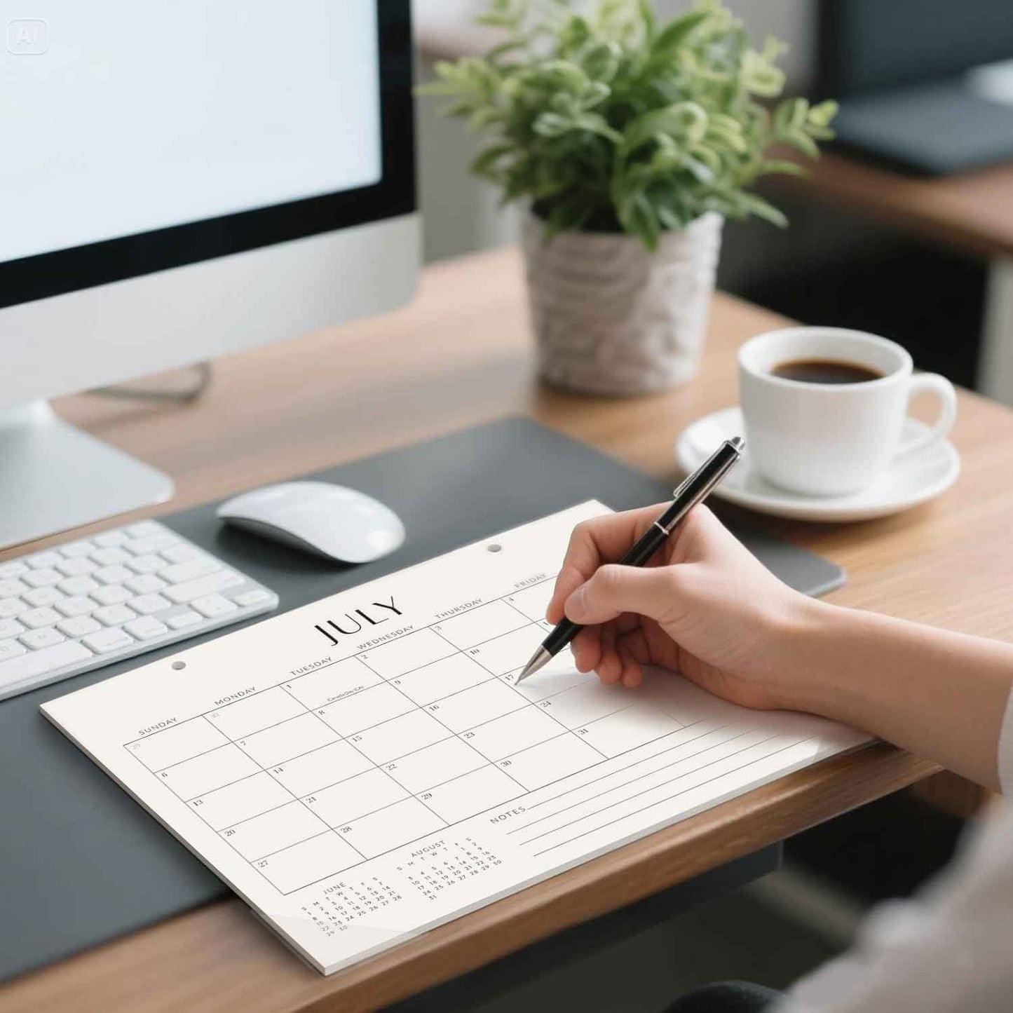 Jotsome Desk Calendar 2025-2026, Academic Desk Pad Calendar From July 2025 to December 2026 14x10.5 inch, Desk Blotter Calendar for Home and Office, Easy Planning (Jul 2025 - Dec 2026, Large)