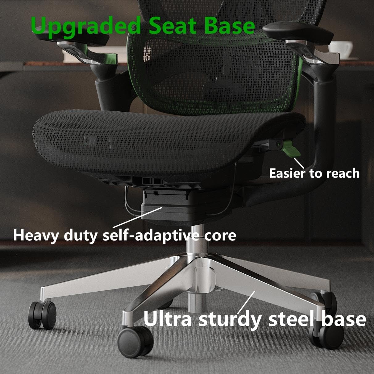 Ergonomic Office Chair, Mesh Home Office Desk Chair with Adjustable Lumbar Support, Big and Tall Gaming Chair with 4D Headrest, 5D Armrest,90-130°Tilt, BIFMA Certified, Model Zen (Purple)
