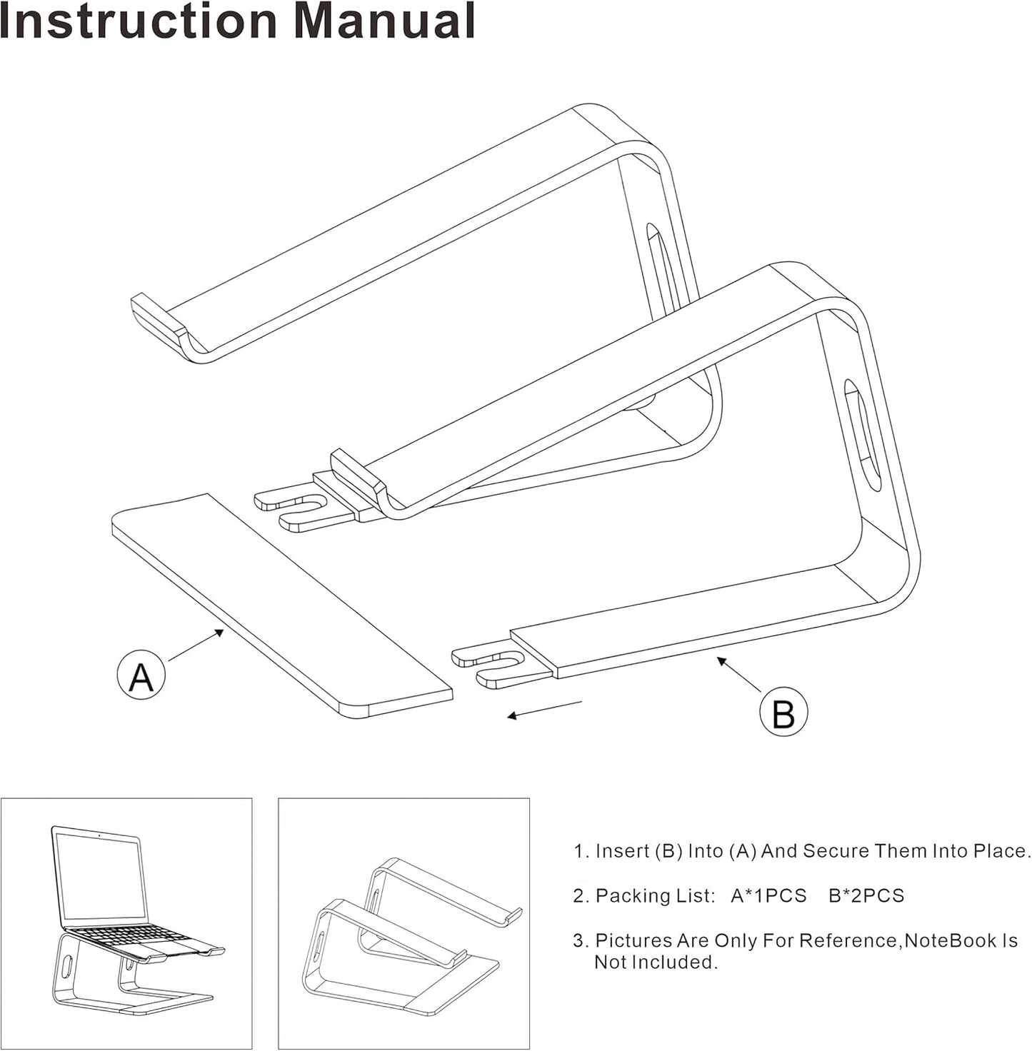 Ergonomic Aluminum Laptop Mount - Adjustable Computer Stand for MacBook Pro/Air HP Lenovo Samsung Dell - Fits 10-17.3" Laptops (Apple Green)