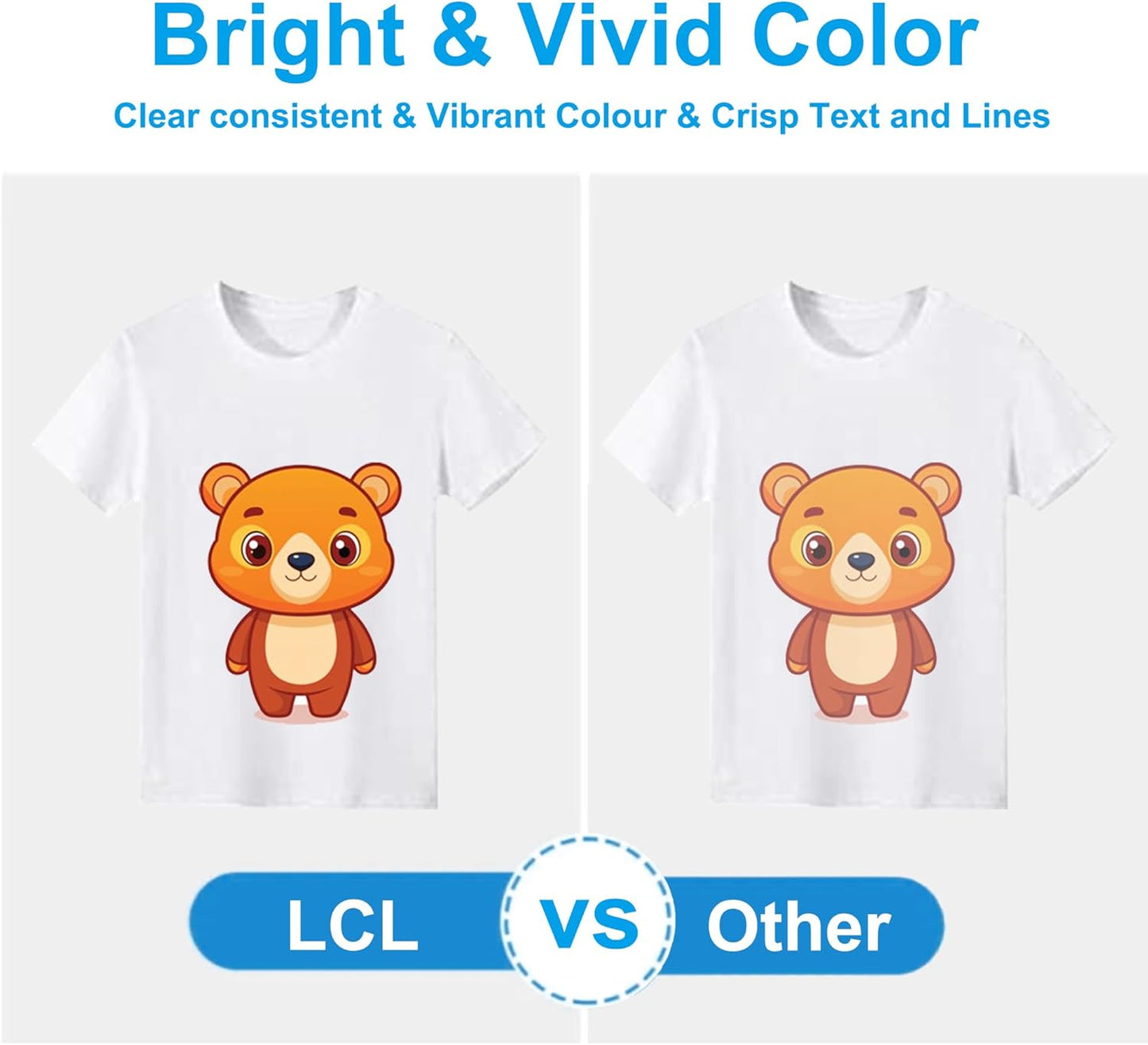 LCL 400ML Sublimation Ink Refilled Bottles Compatible with ET-2400 ET-2720 ET-2800 ET-2803 ET-2760 ET-2820 ET-2850 ET-3710 ET-4760 ET-15000 ST-4000 Inkjet Printers Heat Press Transfer on Mugs T-Shirts