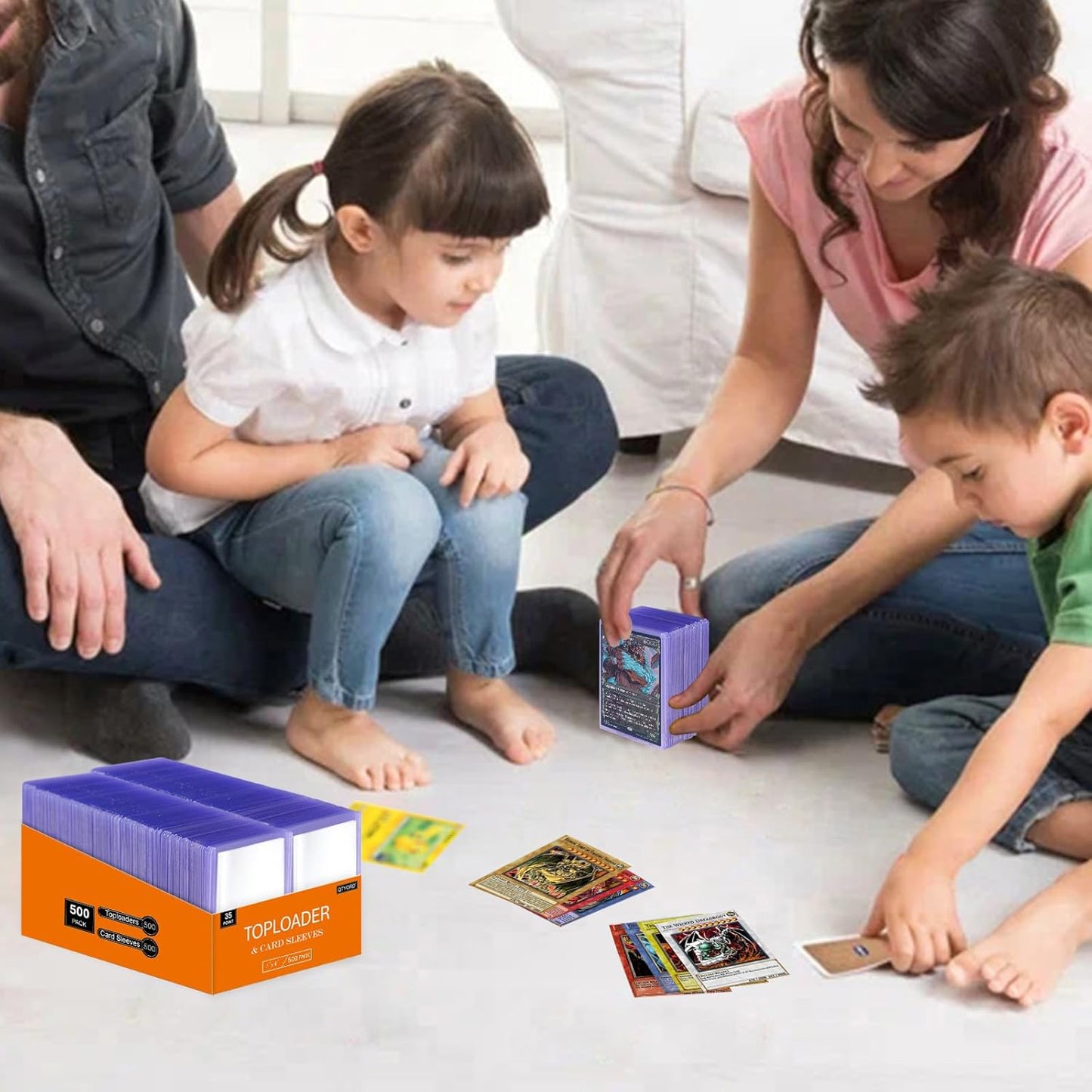 1000Pcs Clear Top Loaders for Cards (500Pcs Hard Plastic Card Holders & 500Pcs Card Sleeves) 3" x 4" Toploaders, Card Protector Sleeves for Baseball Cards, Standard Trading Cards