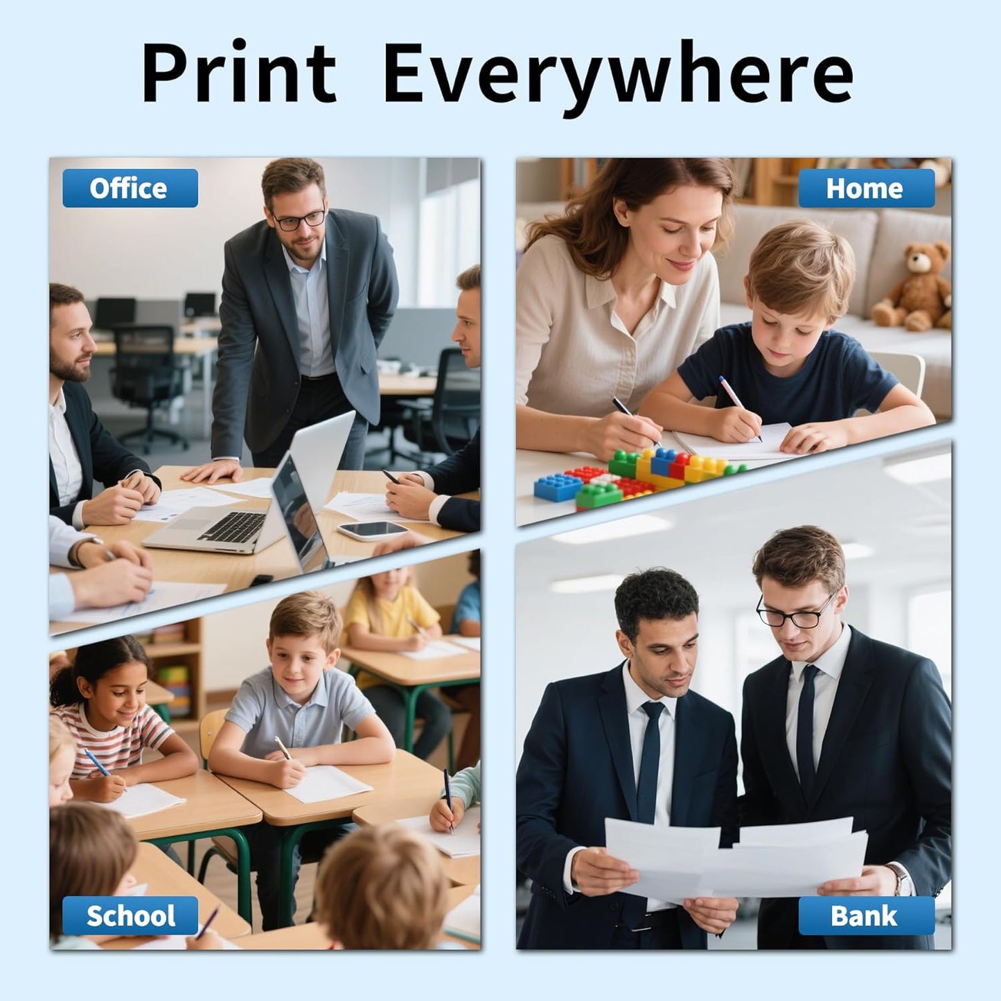 952XL Pack (4-Pack,BK,CMY) Replacement for HP 952XL Ink Cartridges Combo Pack HP Ink 952XL Black and 952 Color Combo Pack for hp printers OfficeJet 8702 Pro 8710, 7740, 8720, 8725, 8210, 8740,8715
