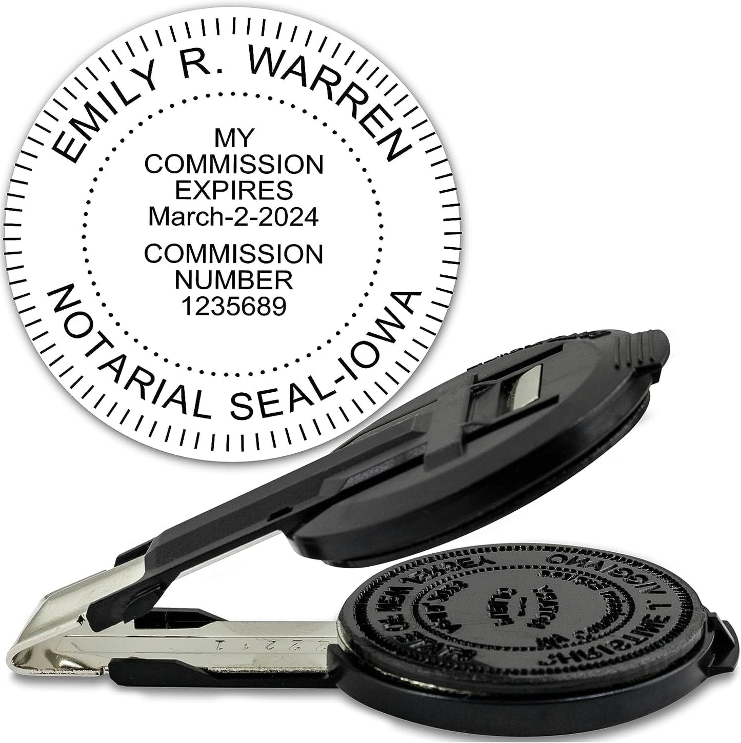 MaxMark Insert Only for Notary Seal Round Embosser for Iowa State