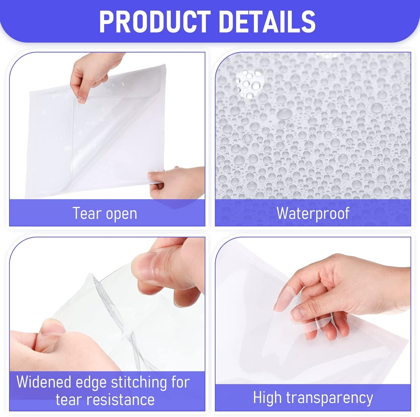 Outus Self Adhesive Shop Ticket Holders Clear Plastic Sleeves Adhesive Pockets Work Order Job Ticket Holders for Home Office Posting Signs(8.5 x 11 Inch,60 Pcs)