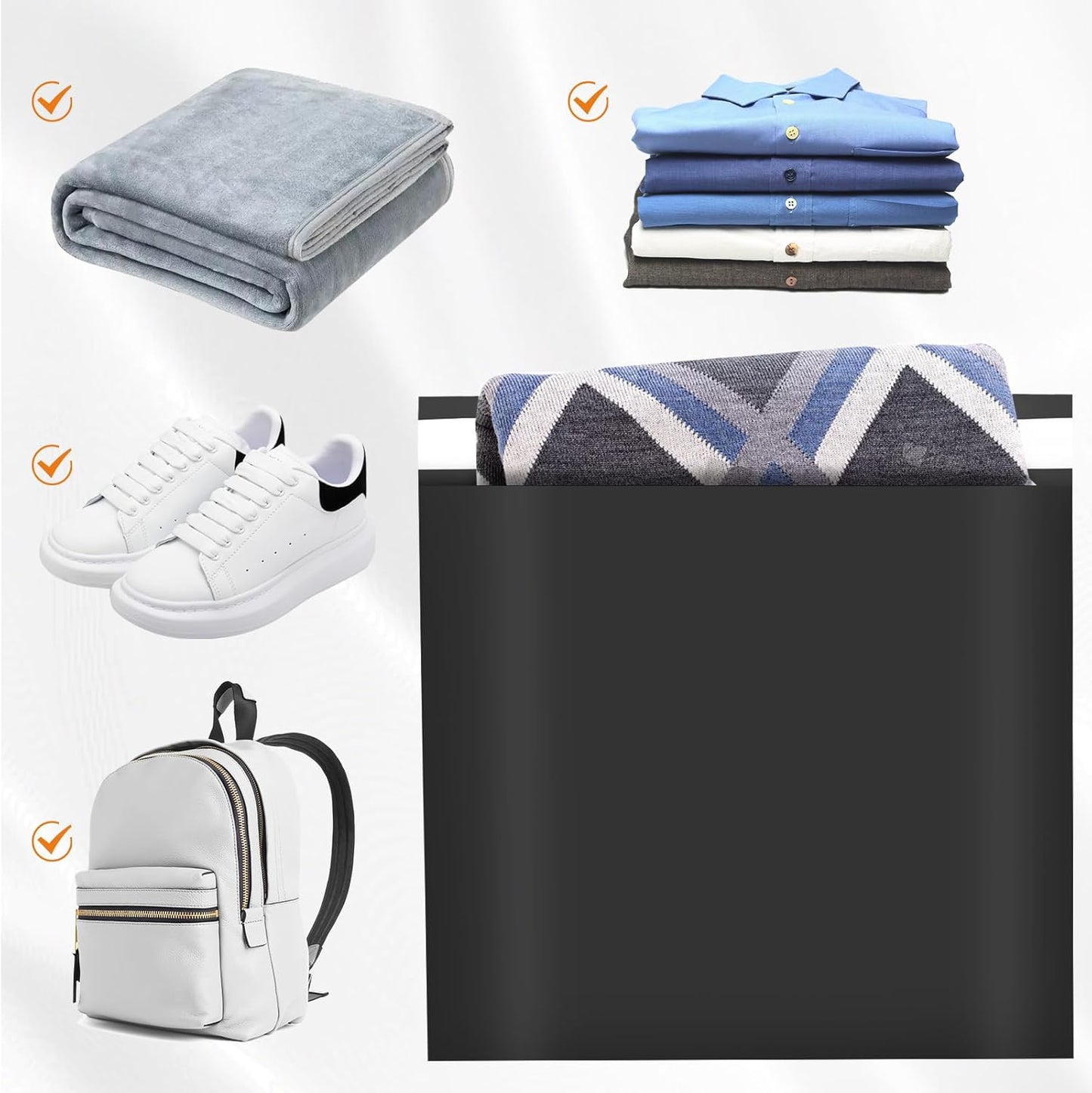 Large Poly Mailers 24x24 Inch 50 Pcs, Extra Large Shipping Bags for Clothing with Self-Sealing Tear-Resistant, Waterproof Poly Bags, Mailing Envelopes for Small Business (Black)