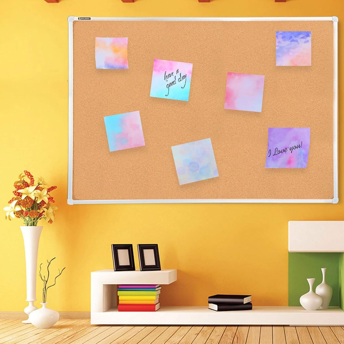 12 Pads Pop up Sticky Notes, 3x3 Cute Gradient Watercolor Self Stick Notes Pads, Multi Color Super Adhesive Memo Pads Refills, Easy to Post Paper Home Office Notebooks Supplies Accessories