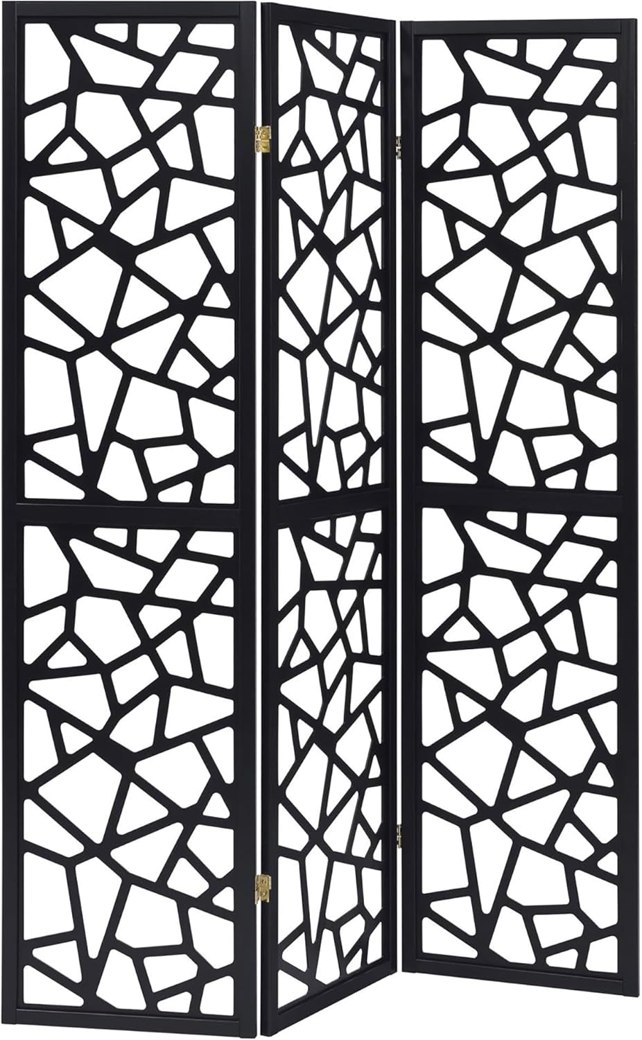NicBex Room Divider 3 Panel Room Dividers with Complex Pattern Designs Partition Room Dividers and Folding Privacy Screens Wall Divider for Home, Office, Room Separation,52"W x 0.75"D x 70.25"H, Black - Lumora Desk