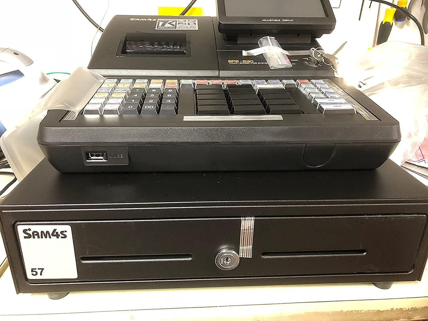 HK SYSTEMS SAM4S Cash Drawer Insert Money Tray Metal wire gripper 57, 5 Bills and 5 Coins, Compatible with Sam4s ER-5200, ER-5240, ER-5215, ER-900 Series, HK-7200 HK-7240, HK-7215 Series