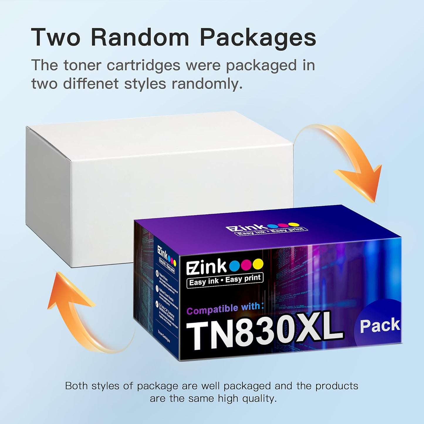 E-Z Ink TN830XL Toner for Brother Printer Compatible for Brother TN830XL TN830 Toner Cartridges to Use with DCP-L2640DW HL-L2460DW HL-L2480DW HL-L2400D (2 Black)