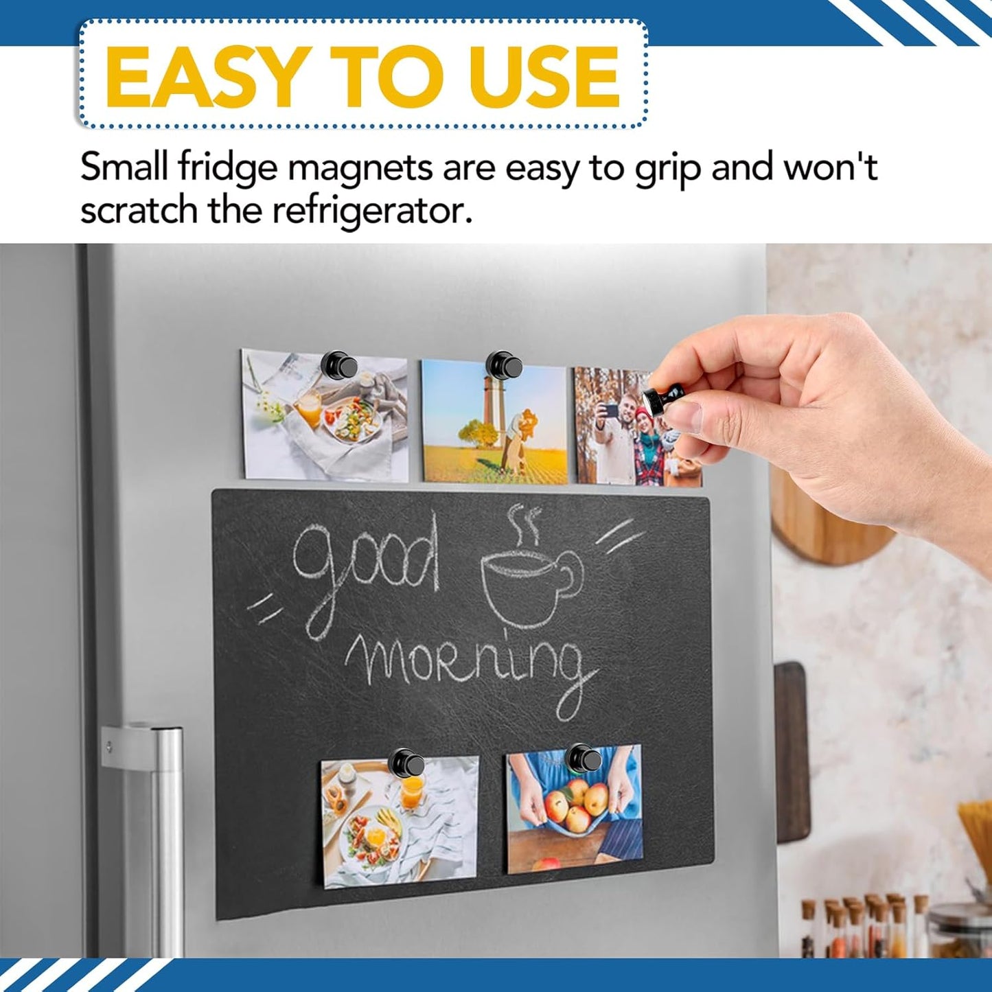 LOVIMAG Fridge Magnets - 28 Pcs Strong Neodymium Magnets for Whiteboard, Refrigerator, Kitchen, Office, School, Locker, Map Decorative