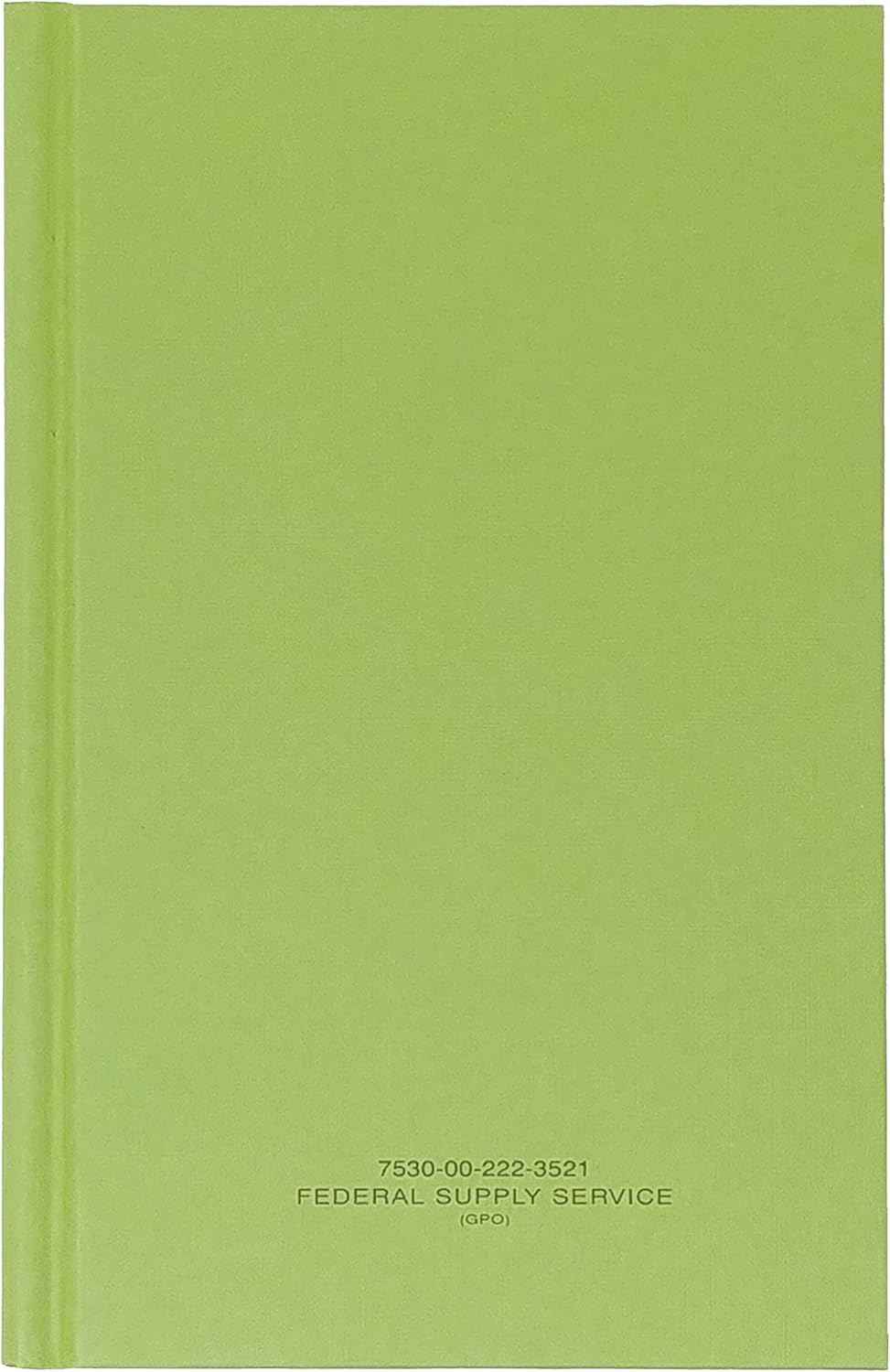 Tacticai Green Military Log Book, 5.25” x 8” - 192 Pages, Record Book for Record Keeping, Supply Chain, Inventory, Training, Maintenance & Field Operations, NSN 530-00-222-3521