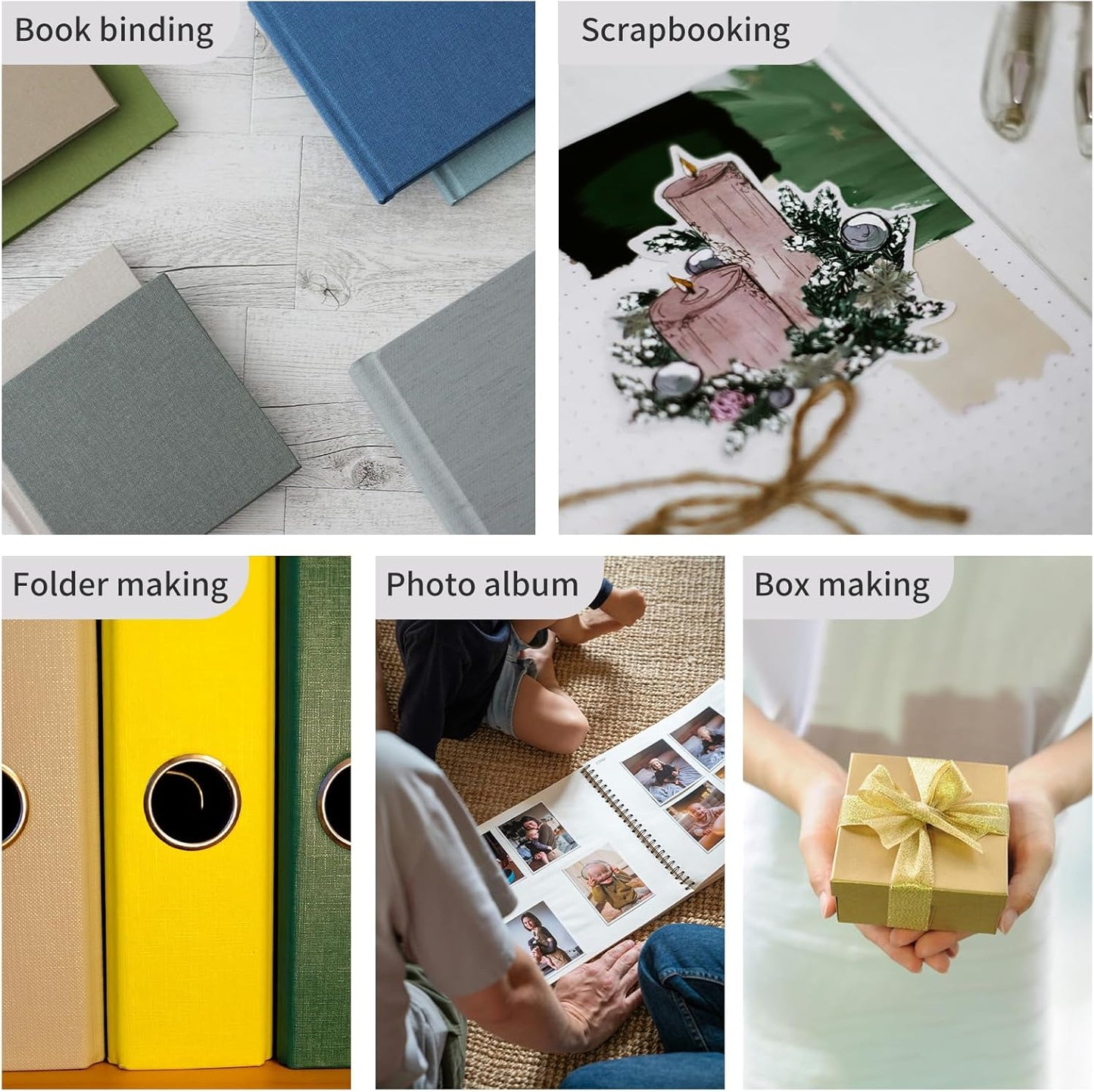 25 Pcs Book Board, Binder Board, Cover Board, Heavy Duty Chipboard for Book Binding, DIY Cardboard (Gray, 10 x 12.5 Inch 100PT)