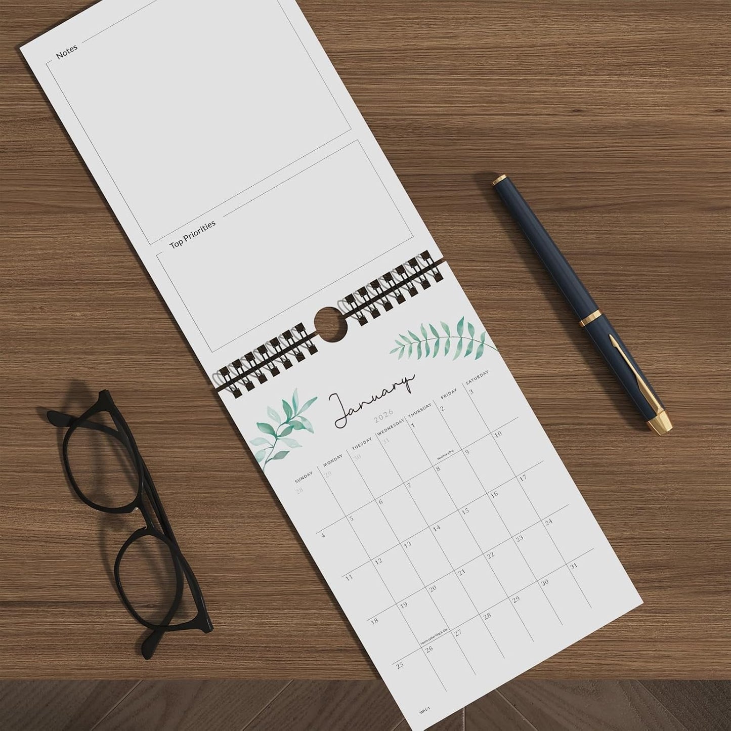 Jotsome Small Calendar 2025-2026, Mini Calendar From Now to December 2026 6"x9", Aesthetic Calendar Wall Decoration in Home and Office for Easy Organizing