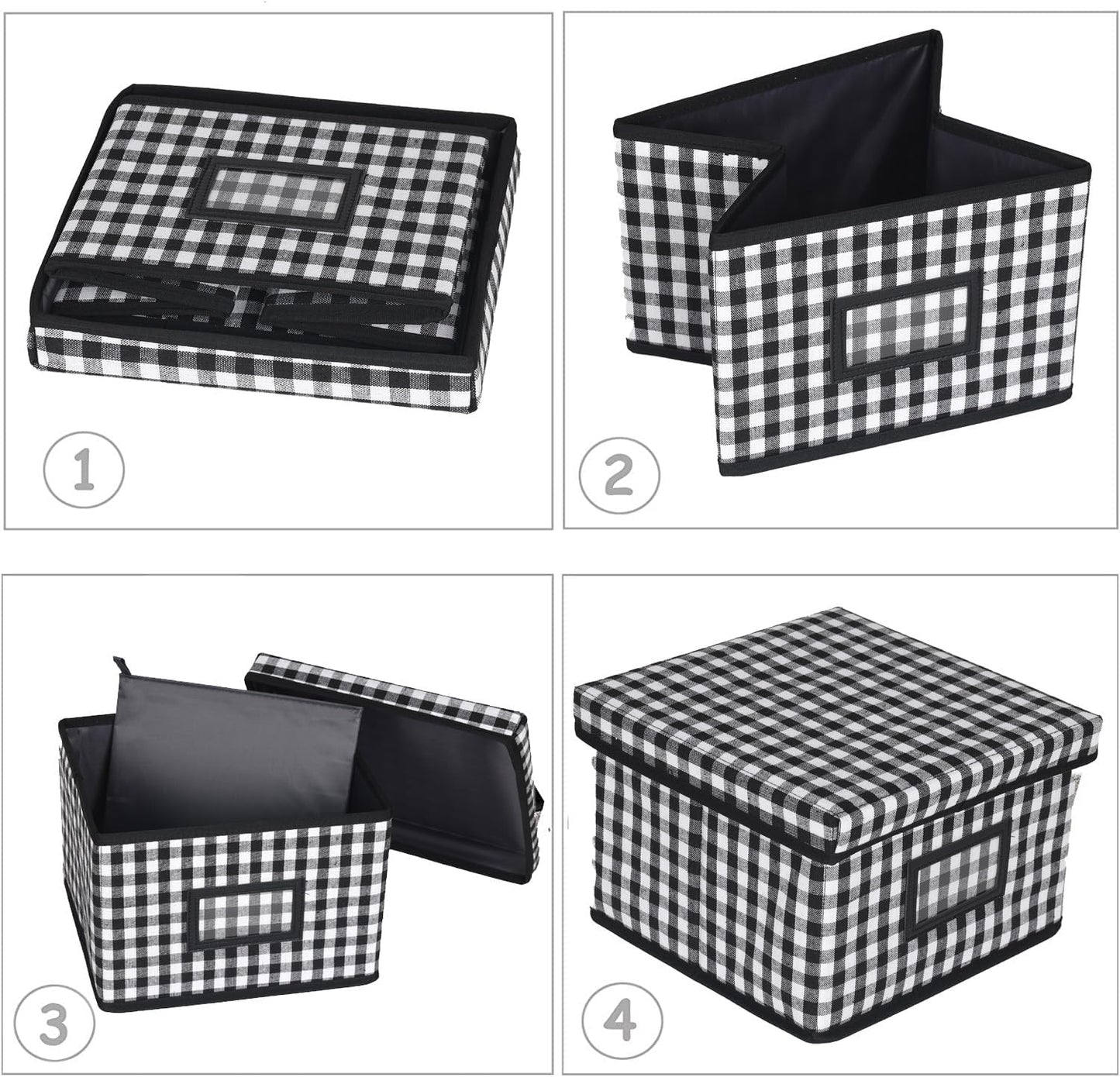 Greeting Card Organizer and Storage Box with 15 Adjustable Dividers, Stores 140+ Cards, Suitable for Storing Greeting Cards, Envelopes, Stickers, Photos, Notecards and More,2-Pack