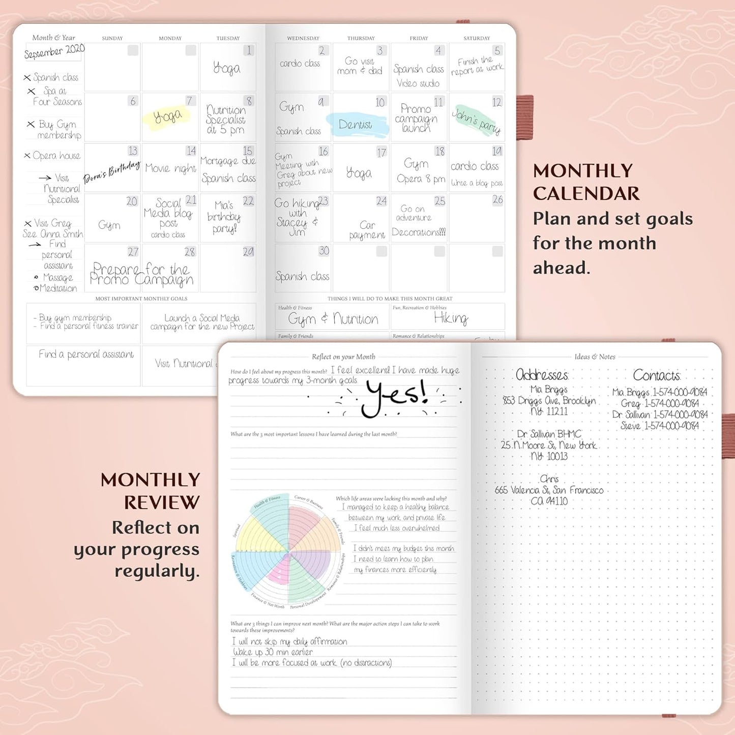 Legend Planner – Weekly & Monthly Life Planner to Hit Your Goals & Live Happier. Organizer Notebook & Productivity Journal. A5 (Rose Gold Gold)