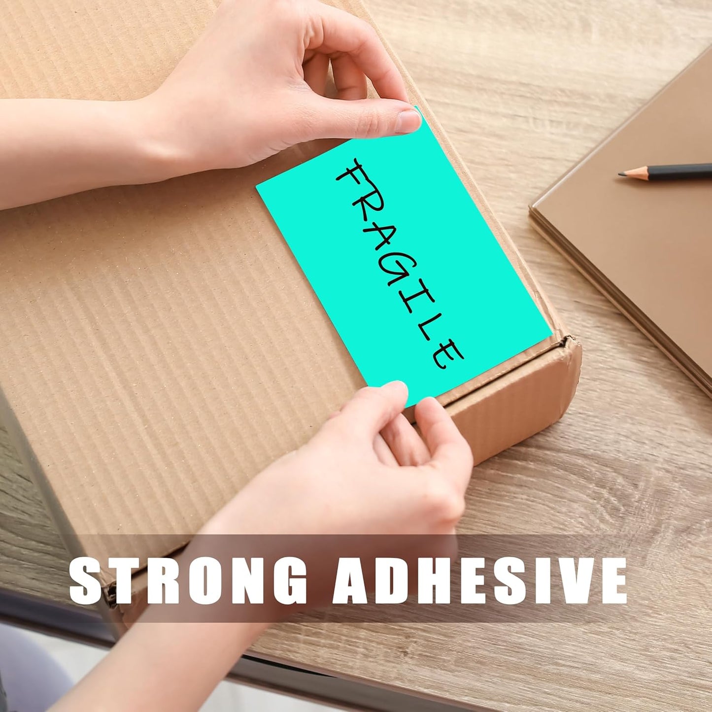 3 x 5 Inch 250Pcs Rectangle Color Coding Stickers,Strong Adhesion Moving Labels for Organization,Inventory,Business,Aqua