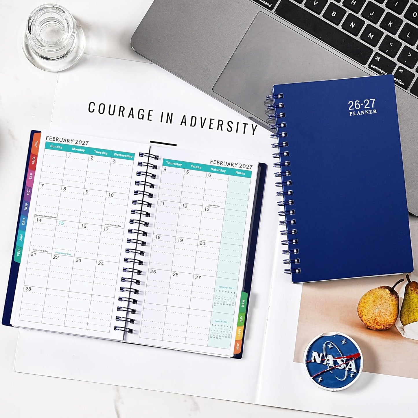 2026-2027 Pocket Calendar/Planner - 2026-2027 Weekly & Monthly Pocket Planner for Purse, Jul. 2026 - Jun. 2027, 6.8" x 4.1", Strong Twin - Wire Binding, Plastic Cover
