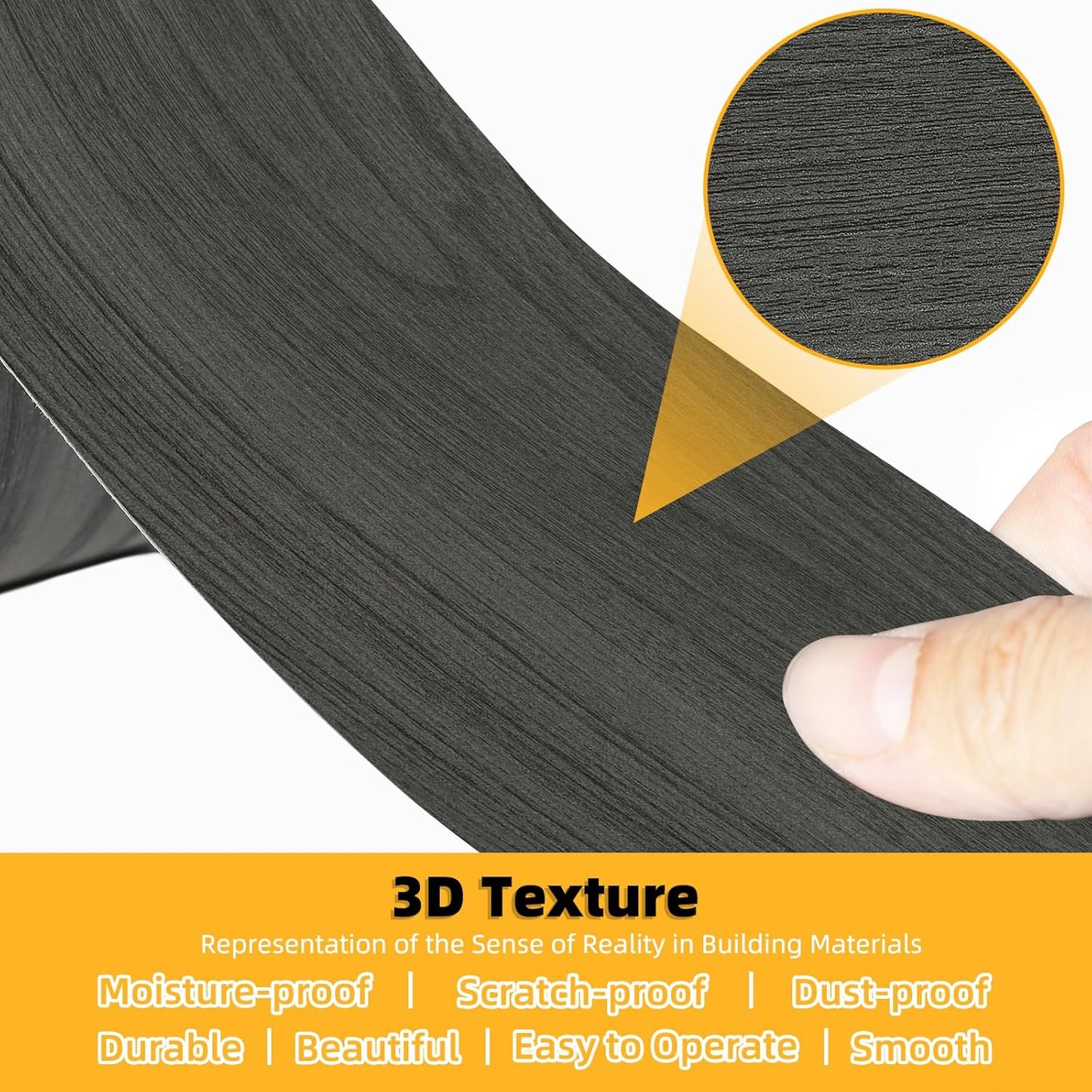 GSCIT Club Wood Grain Repair Tape, 2.4 inch X 100ft Self Adhesive Dark Walnut Grain Repair Patch for Tables, Chairs, Baseboards, Doors, Windows, Floors, Handicraft DIY.