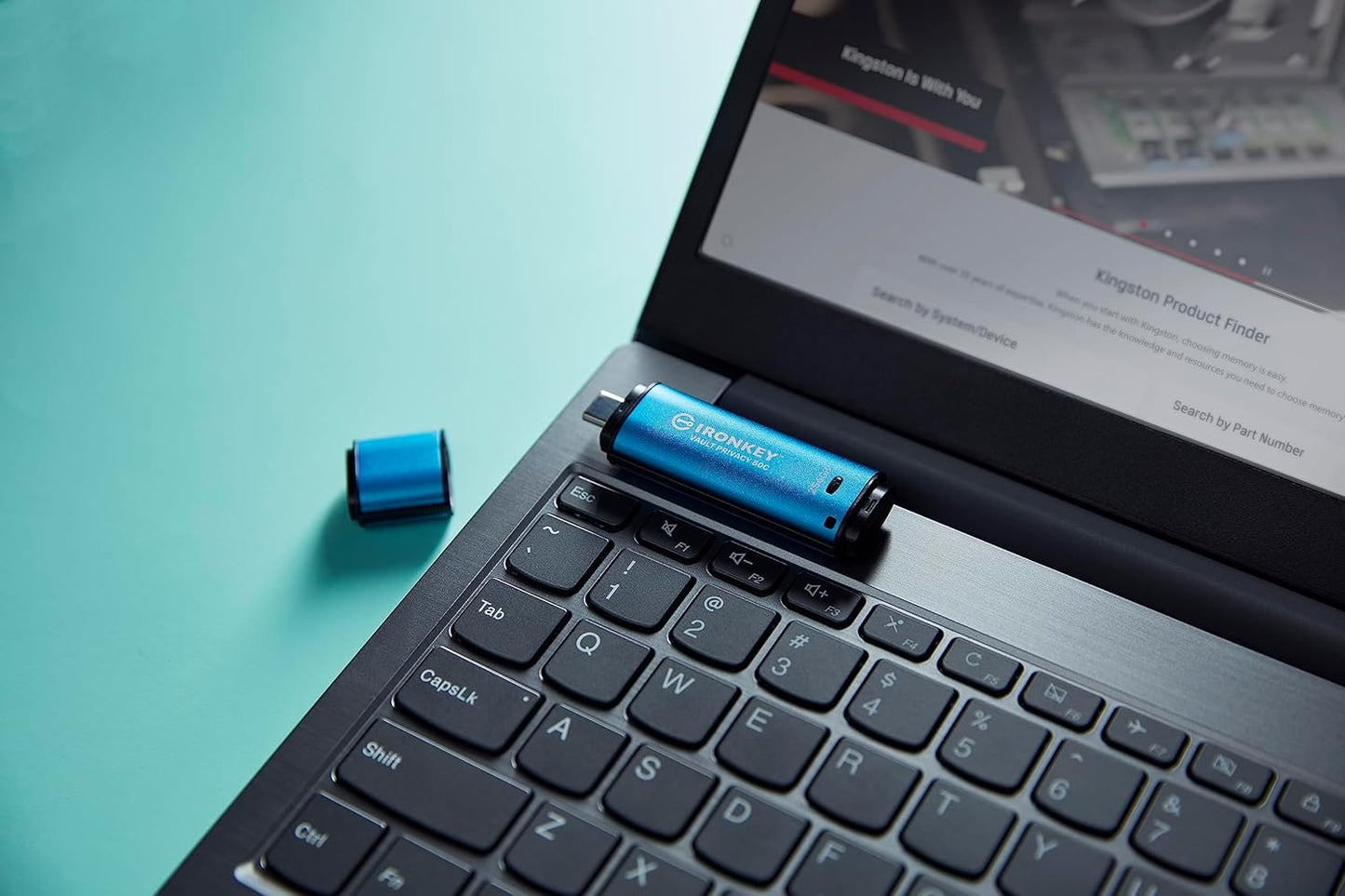Kingston Ironkey Vault Privacy 50 USB-C 16GB Flash Drive | FIPS 197 Certified | XTS-AES 256-bit | BadUSB and Brute Force Protection | Mult-Password Option | IKVP50C/16GB
