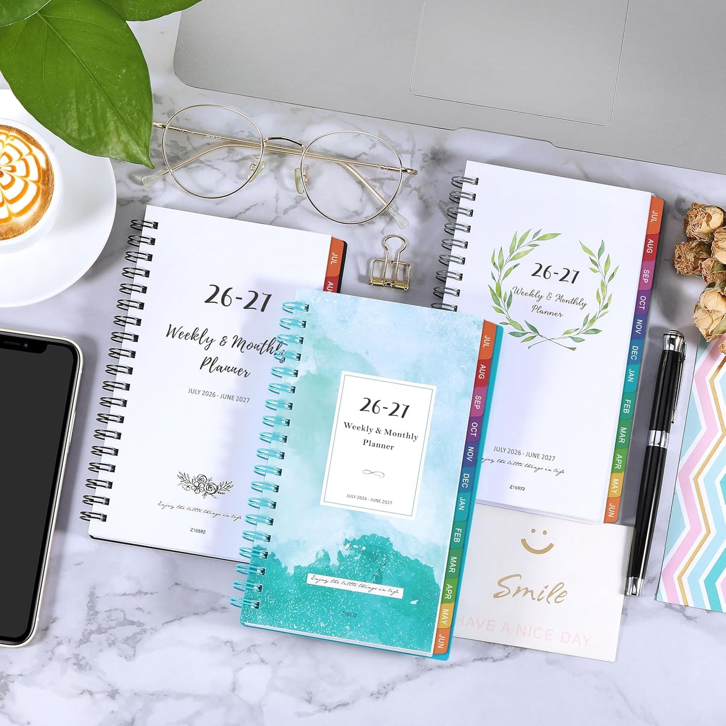 2026-2027 Pocket Calendar/Planner - Weekly & Monthly Pocket Planner for Purse, Jul. 2026 - Jun. 2027, 6.8" x 4.1", Strong Twin - Wire Binding, Plastic Cover