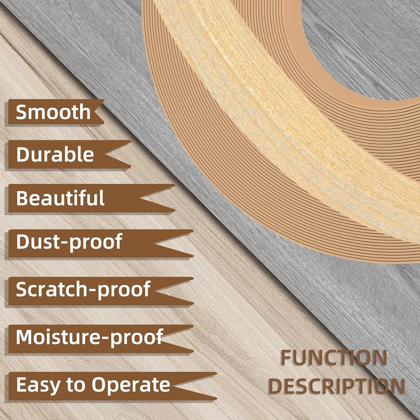 GSCIT Club Red Oak Edge Banding, 3/4 inch x 500ft roll of Veneer Edge Banding Preglued Flexible, Wood Tape Banding for Cabinet Repair Plywood