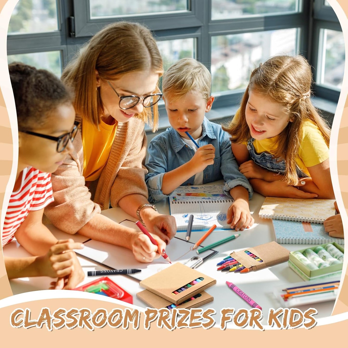 30 Sets Bulk Back to School Supplies, Colored Pencils Pre-Sharpened and Crayons Holiday Bundle in Box Mini Pencils Crayons Bulk Classroom Teacher Supplies, Cute Back to School Gifts