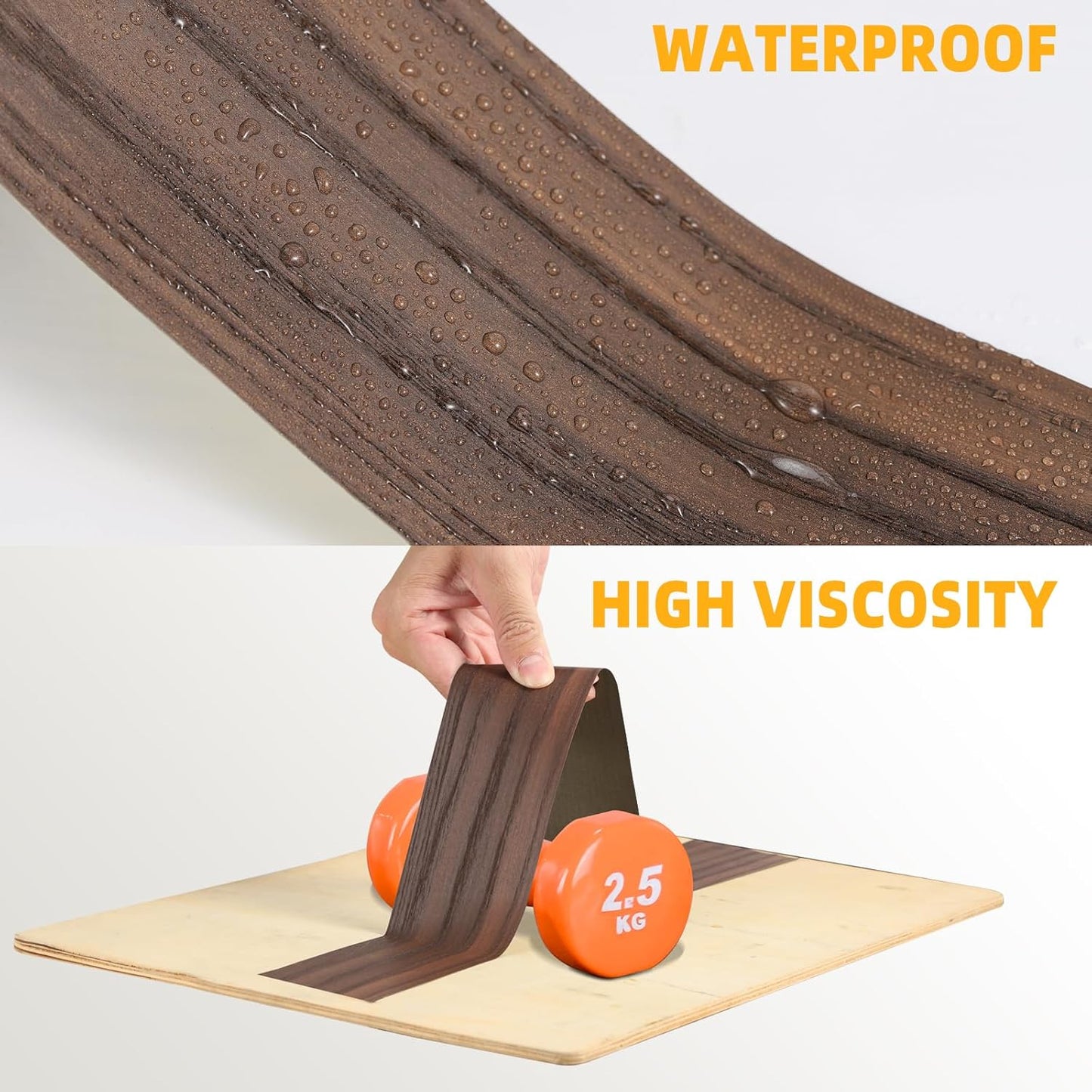 GSCIT Club Wood Grain Repair Tape, 2.4 inch X 100ft Self Adhesive Silver Walnut Grain Repair Patch for Tables, Chairs, Baseboards, Doors, Windows, Floors, Handicraft DIY.