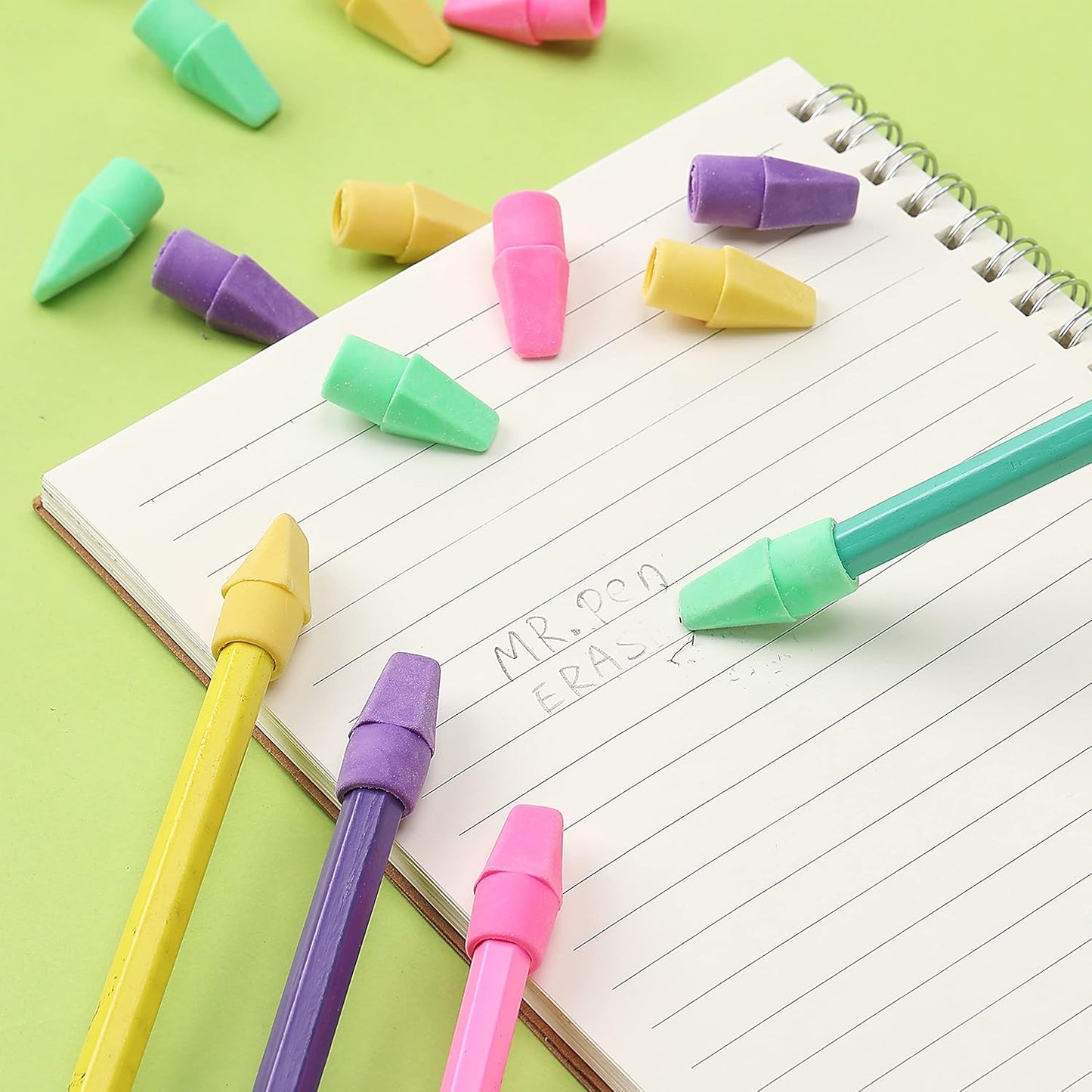 Mr. Pen Erasers for Pencils, 120 Pack, Pencil Top Erasers, Eraser Caps, Cap Tops, Topper Erasers. Ereaser
